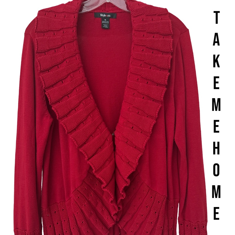 Style & CO Red Sweater, Size XL